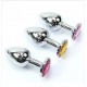 PLUG ANAL METALIZADO SEAMLESS DIAMANTE TALLA S