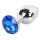 PLUG ANAL METALIZADO SEAMLESS DIAMANTE TALLA S