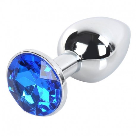 PLUG ANAL METALIZADO SEAMLESS DIAMANTE TALLA S