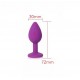 PLUG ANAL DE SILICONA  SEAMLESS DIAMANTE TALLA S