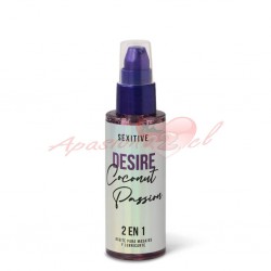 ACEITE PARA MASAJE MAS LUBRICANTE DESIRE COCONUT 2 en 1 (60ml)