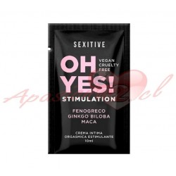 LUBRICANTE OH YES! CREMA ORGANICA ESTIMULANTE SACHET SEXITIVE