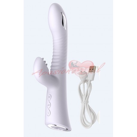 VIBRADOR SHOCK FUN Y ELECTRO SHOCK CON CARGA USB HB-121