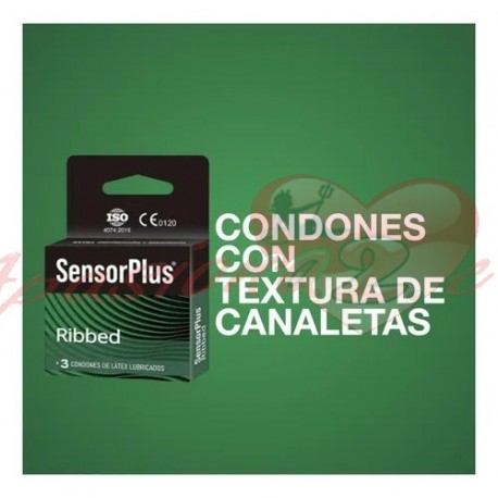 Preservativos Vibra Ribbed Stimula SENSORPLUS 3 und.