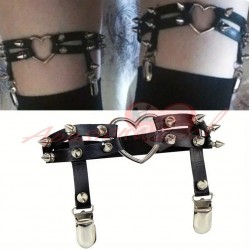 Collar Choker Eco CUERO Bondage con puntas Metalicas Estilo GóTIcO