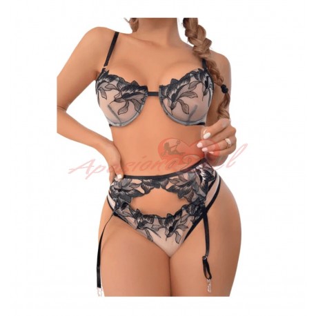 CONJUNTO DE ENCAJE N°3208