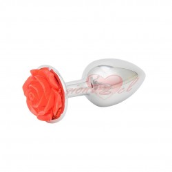 PLUG ANAL METALIZADO FLOR TALLA S  JX - A59S