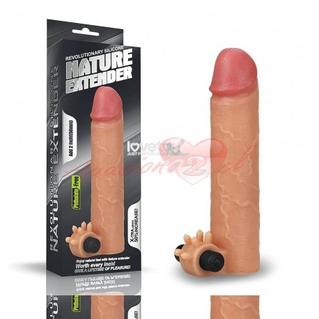 Funda para Pene Vibradora Nature Extender + 5cm LOVETOY LV414101F