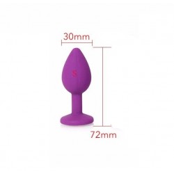 PLUG ANAL DE SILICONA  SEAMLESS DIAMANTE TALLA S