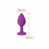 PLUG ANAL DE SILICONA SEAMLESS JOYA DIAMANTE TALLA S